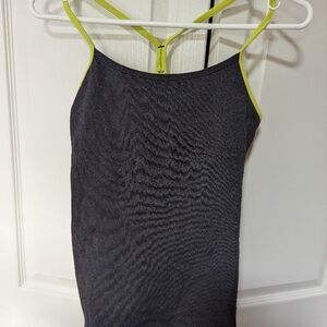 Black and Yellow Backless Tank Top